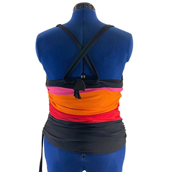 NWOT Lane Bryant Multicolored Swimsuit Top - Picture 4 of 9